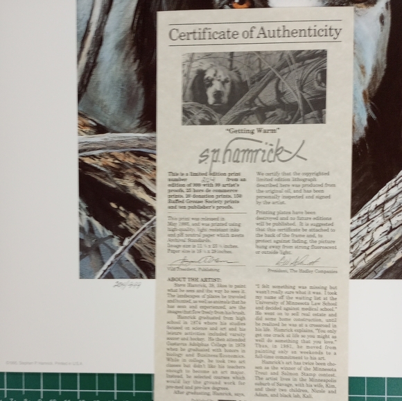 Unframed vintage limited edition print Getting Warm by Stephen Hammrick - Picture 6 of 6